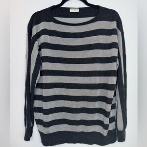 Dries Van Noten Charcoal Gray silver metallic Knit cashmere blend size medium